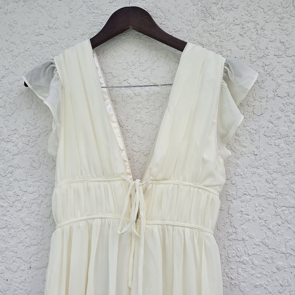 I'm All Yours Cream Ruffled Lulus  Maxi Dress - Picture 8 of 13